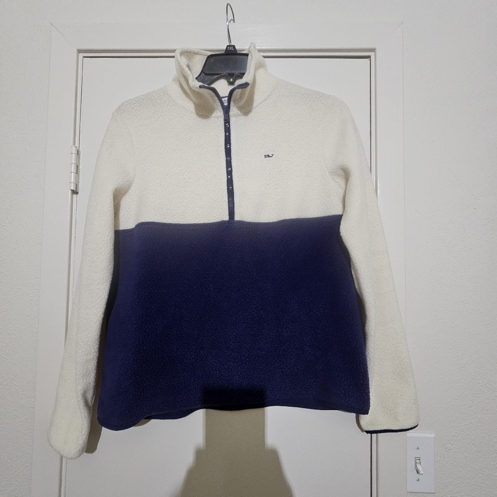 Vinyard vines fleece 1/2 zip pullover size M